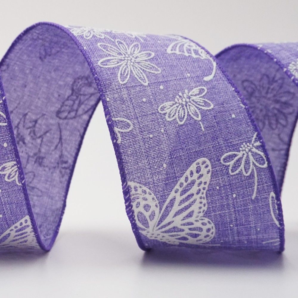 Spring Butterfly & Flower Ribbon Holiday Ribbons Wholesale Ribbon